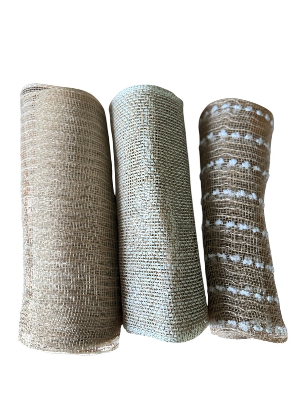 3 Rolls Of Faux Burlap Country Wedding/ Christmas